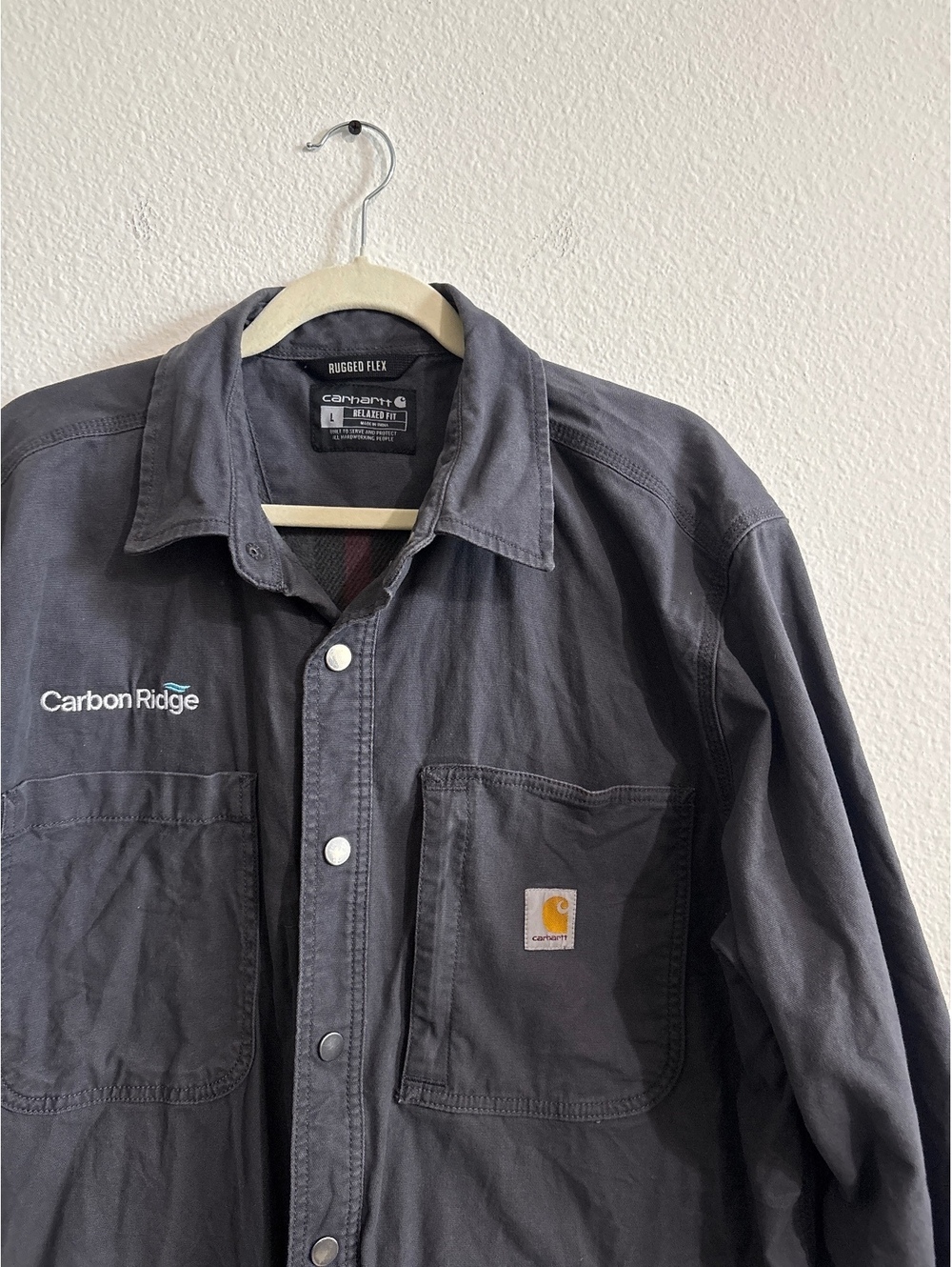 Carhartt Rugged Flex Relaxed Fit Jacket Carbon Ridge Gray L - Picture 2 of 9